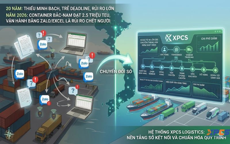 Hệ Thống XPCS Logistics - Chuẩn Hóa Vận Tải Container VN